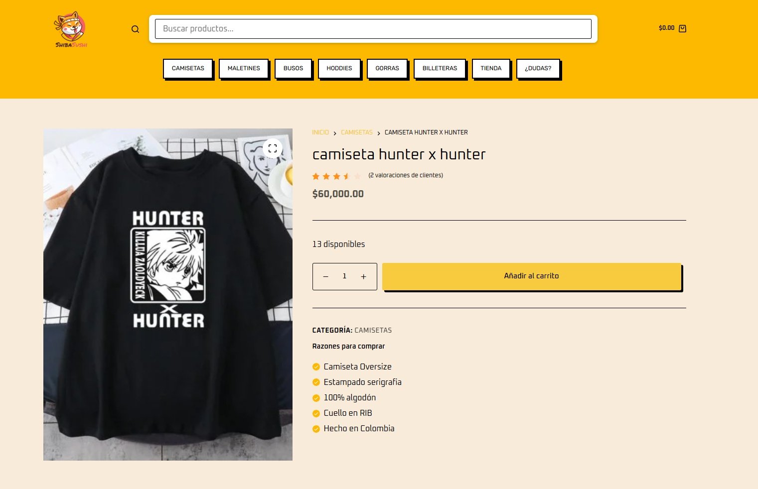 Tienda de ropa anime